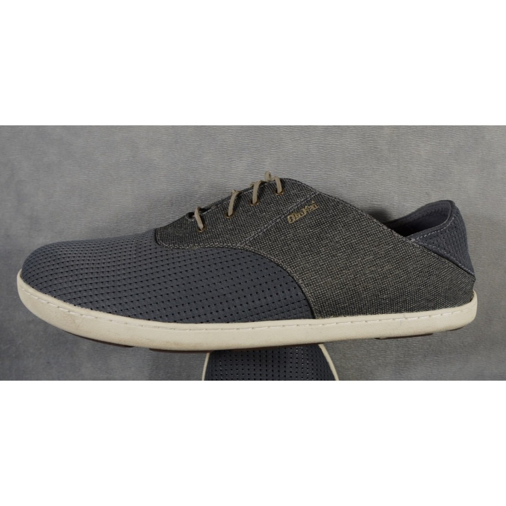 Olukai Nohea Moku Shoes Mens Size 13 Grey Mesh Slip On‎ Casual Sneakers